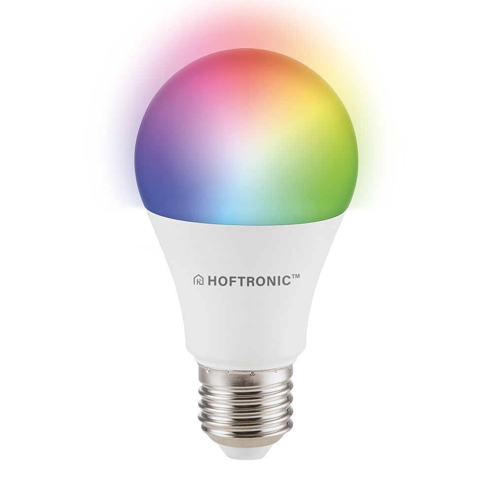 Smart E27 lamp - A60 vorm - 10 Watt 806 lumen - RGBWW - Wifi & Bluetooth - Bestuurbaar via app - Google Home