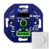 Smart LED Dimmer Zigbee Inbouw - 0-250W - Geschikt voor fase aan- en afsnijding - Incl. wit frame en draaiknop - Min./Max. Instelbaar - ECO-DIM.07.Zigbee | Ecodim