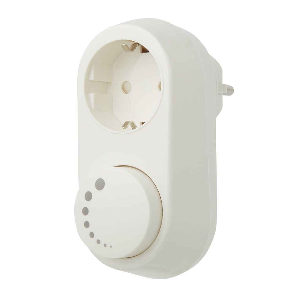 Smart LED Stekkerdimmer Zigbee - 0-100 Watt - Geschikt voor LED verlichting - EU stekker - Incl. druk/draaiknop - ECO-DIM.06 Zigbee - Wit | Ecodim