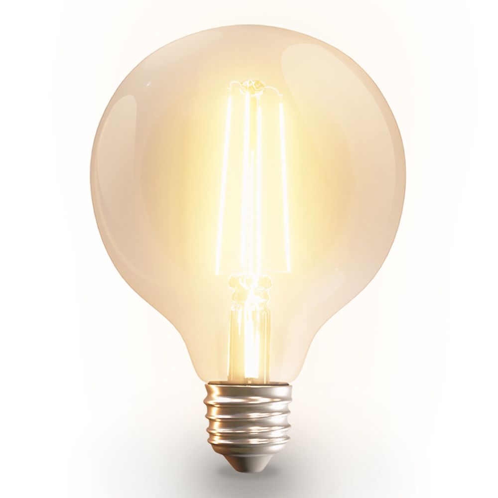 Smart filament lamp - G95 - E27 - 7 Watt 806 lumen - CCT White ambience - Wifi & Bluetooth - Bestuurbaar via app - Google Home