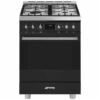 Smeg C6GMMBNLK2 Gasfornuis Zwart | Smeg