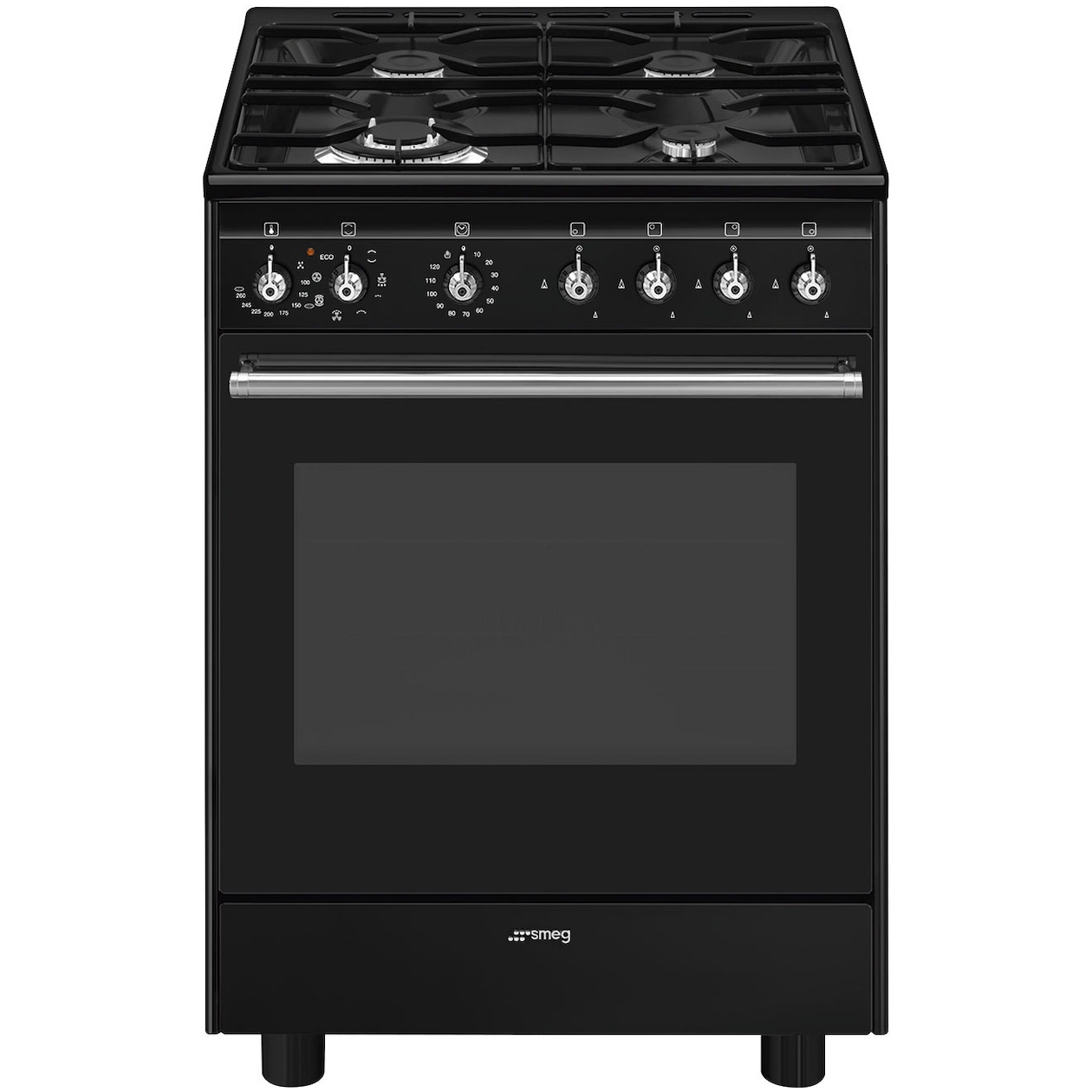 Smeg CX61GMBLNLK Gasfornuis Zwart | Smeg