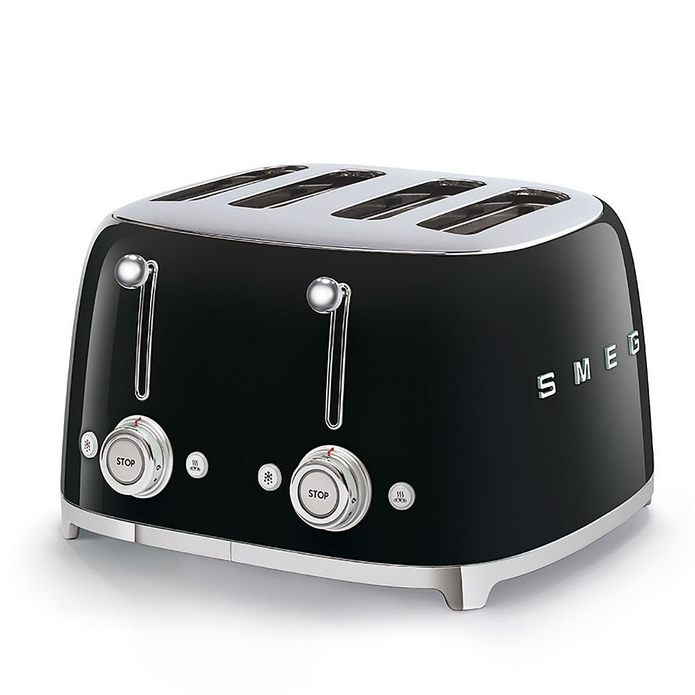 Smeg TSF03BLEU Broodrooster Zwart | Smeg