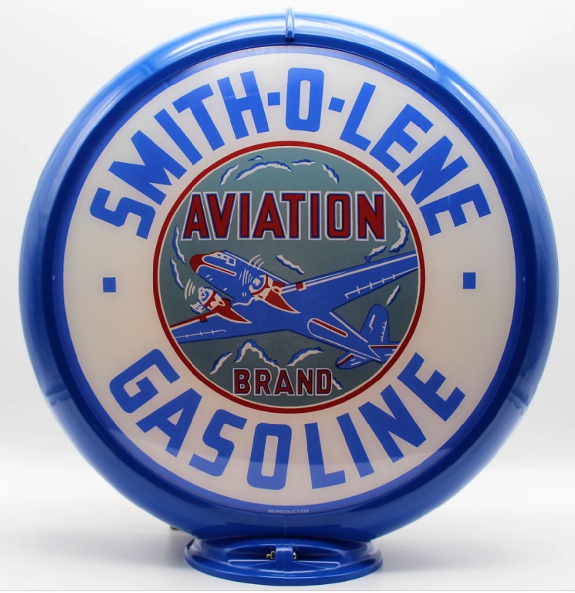 Smith-O-Lene Gasoline Aviation Brand Benzinepomp Bol | Bennies Fifties