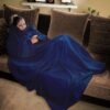 Snugs blauw - Fleece Deken met Mouwen - Deken 140 x 185 cm | MikaMax