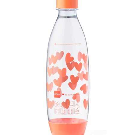 SodaStream kunststof fles 1L hartjes koraal | Sodastream