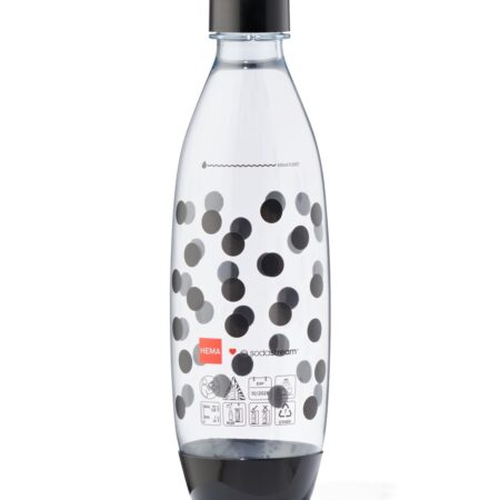 Sodastream kunststof fles 1L stippen zwart | Sodastream