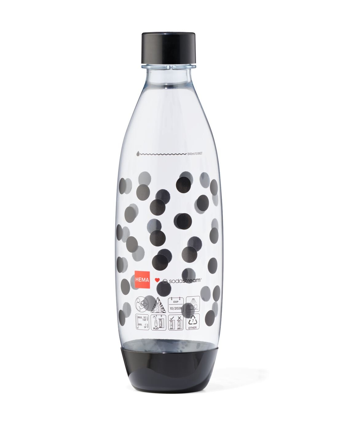Sodastream kunststof fles 1L stippen zwart | Sodastream
