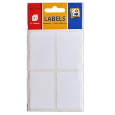 Soho etiketten wit 35x54mm 4/6 vel | Soho
