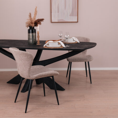 Sohome Deens Ovale Eettafel 'Mabel' Mangohout