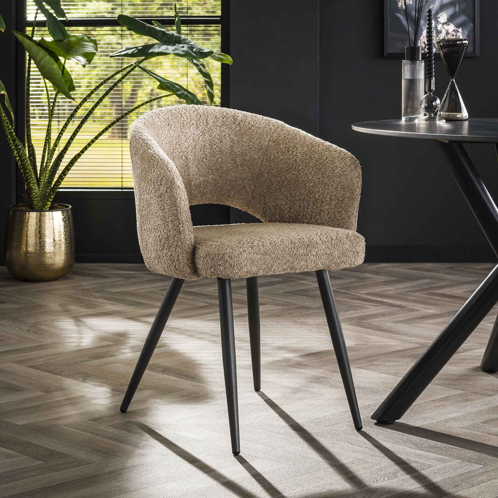 Sohome Eetkamerstoel 'Aiden' Bouclé