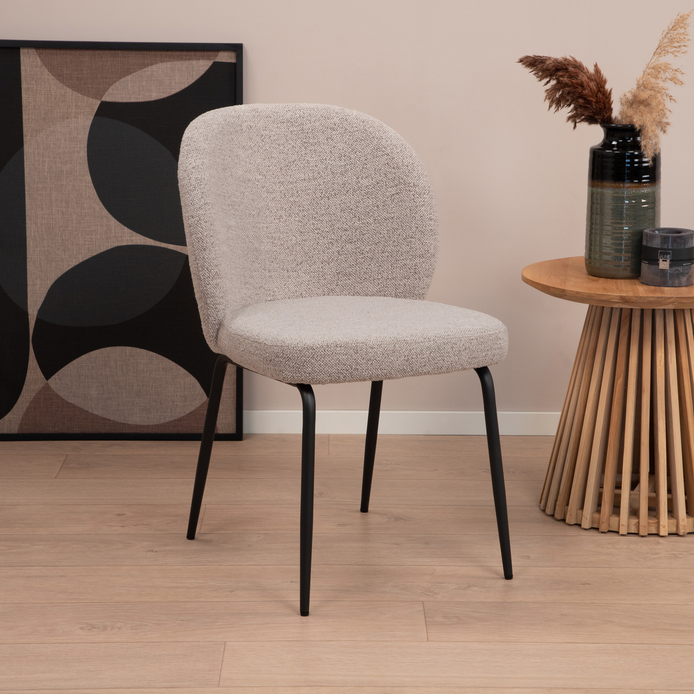 Sohome Eetkamerstoel 'Sophia' Bouclé