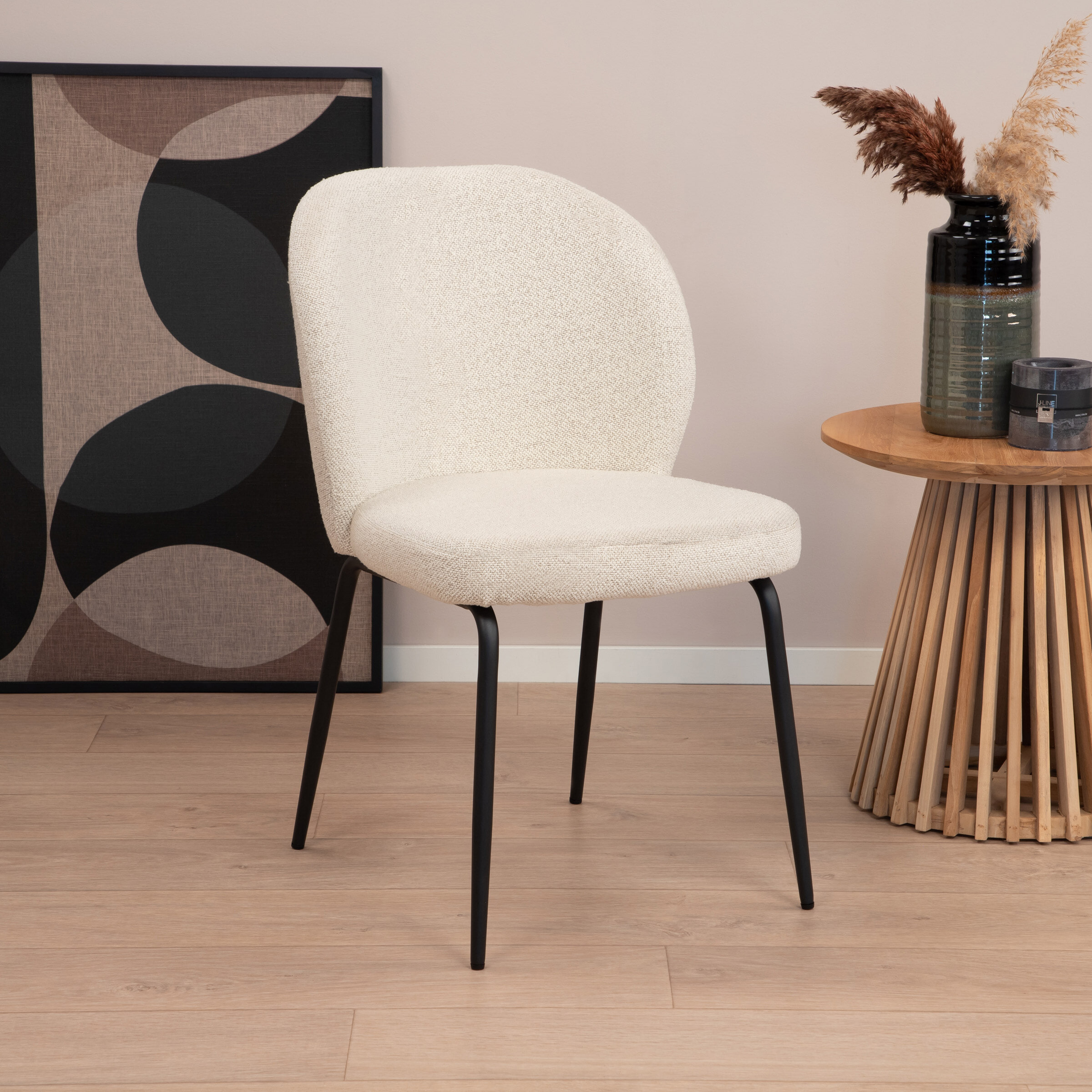Sohome Eetkamerstoel 'Sophia' Bouclé