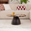 Sohome Organische Salontafel 'Jacky' Glas en gecoat staal