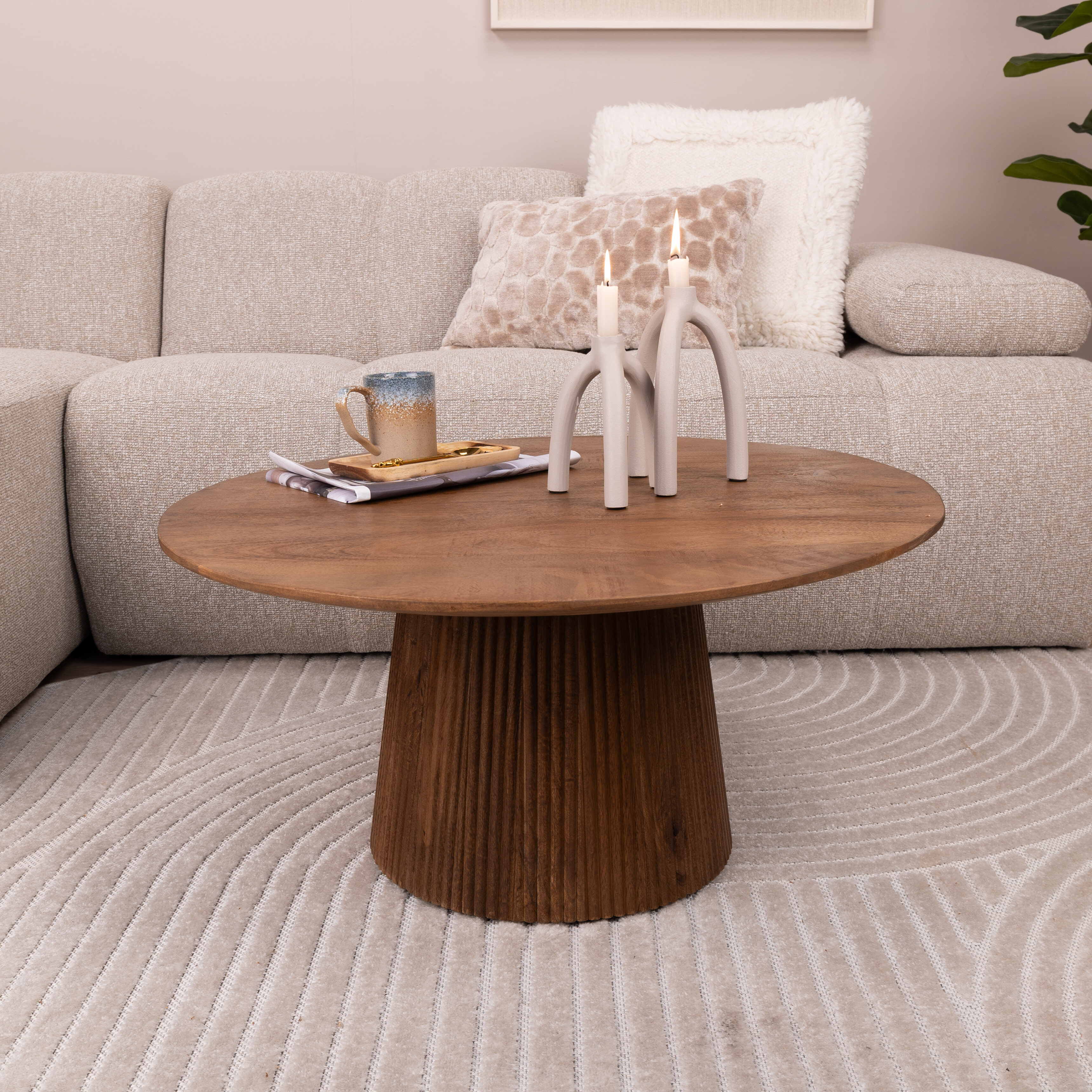 Sohome Ronde Salontafel 'Olav' Mangohout