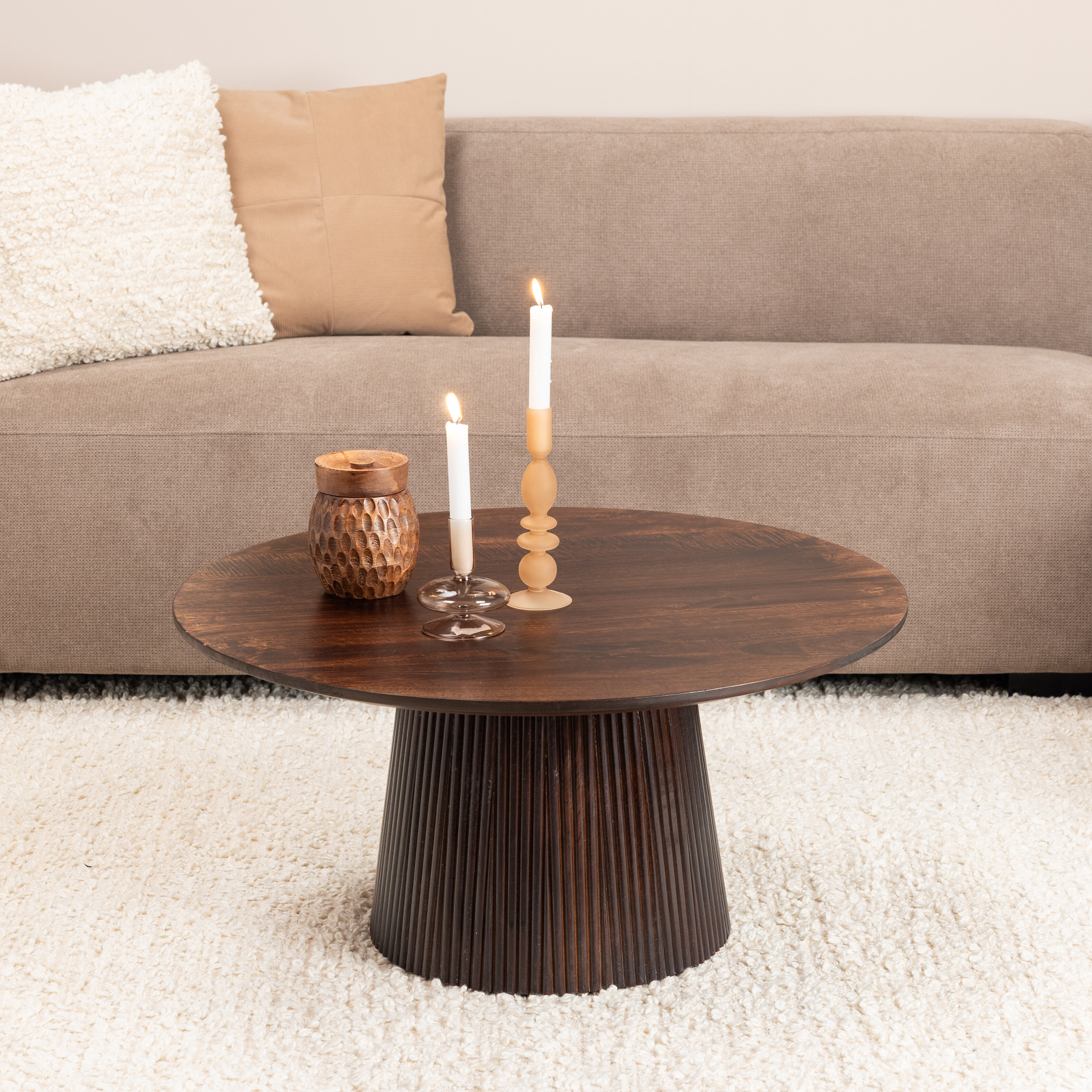 Sohome Ronde Salontafel 'Olav' Mangohout
