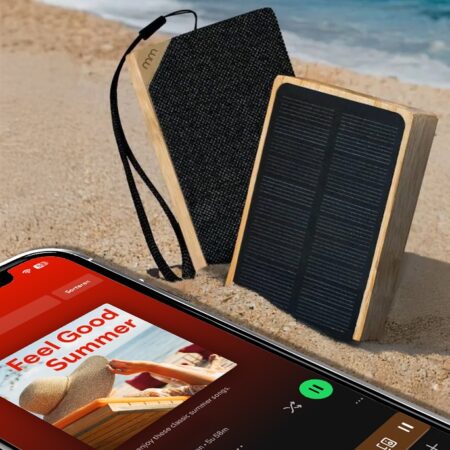 Solar Bamboo Mini Speaker - Compact