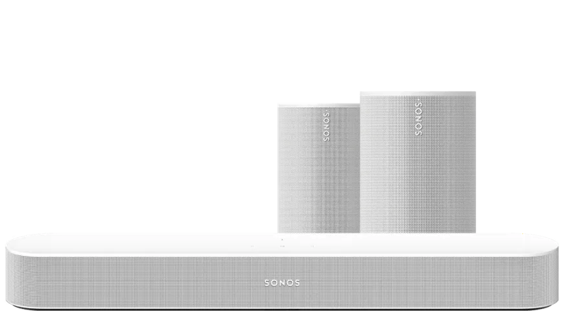 Sonos Beam Gen2 Wit + Era 100 SL Duopack Wit