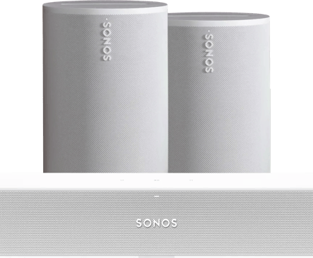 Sonos Ray Wit + 2x ERA 100 Wit