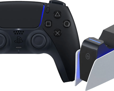 Sony PlayStation 5 DualSense Draadloze Controller Midnight Black + BlueBuilt oplaadstation