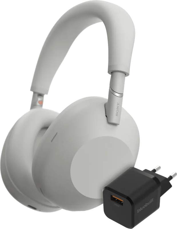 Sony WH-1000XM6 Zilver + BlueBuilt Quick Charge Oplader