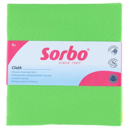 Sorbo Viscosedoeken 6-delig 38x40cm | Sorbo