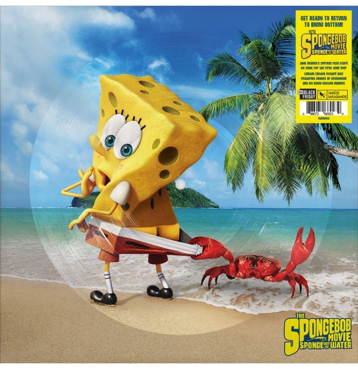 Soundtrack: John Debney - The SpongeBob Movie: Sponge Out Of Water (10 Jarig Jubileum Editie) (Picture Disc) (Record Store Day Black Friday 2025) (LP) | Fiftiesstore