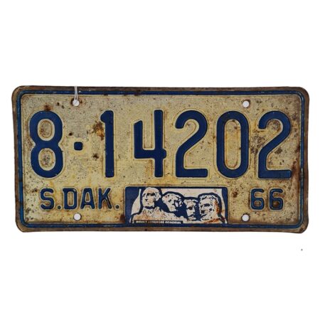 South Dakota - 1966 Originele Kentekenplaat | The Dutch Pickers