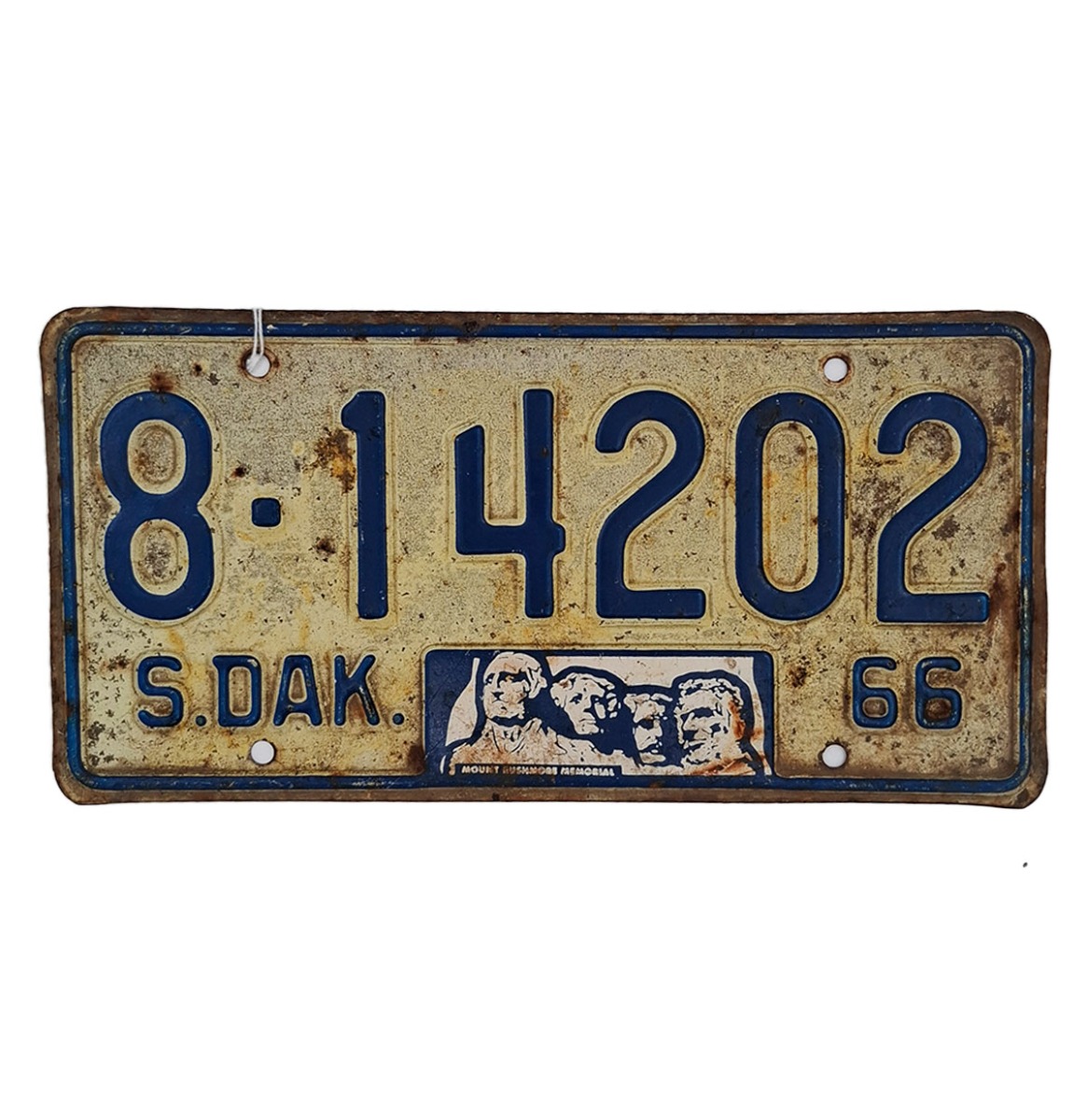 South Dakota - 1966 Originele Kentekenplaat | The Dutch Pickers
