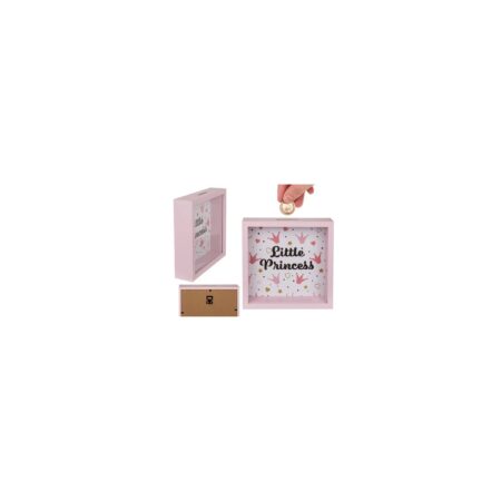 Spaarpot Little Princes hout 20x20x5cm | OOTB