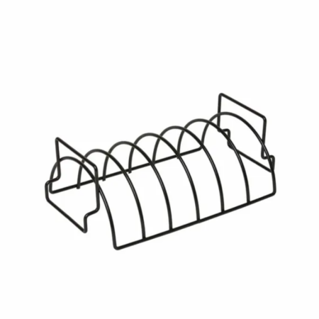 Sparerib Houder - 34x20x12.5cm - Zwart Gecoat Staal - Voor de Perfecte Spareribs - Monolith BBQ Rek | MONOLITH