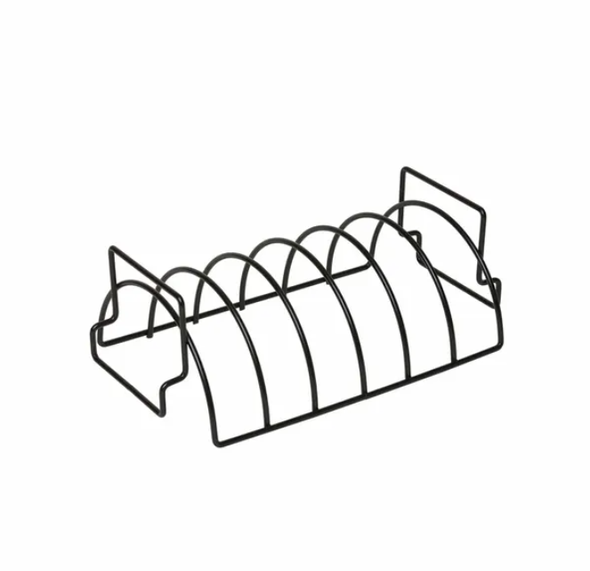 Sparerib Houder - 34x20x12.5cm - Zwart Gecoat Staal - Voor de Perfecte Spareribs - Monolith BBQ Rek | MONOLITH