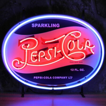 Sparkling Pepsi-Cola Fifties Logo Neon Verlichting 65 x 50 cm - Blauw