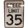 Speed Limit 35 Metalen Straatbord - Origineel - 107 x 77 cm | The Dutch Pickers
