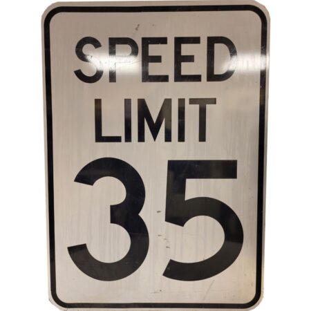 Speed Limit 35 Metalen Straatbord - Origineel - 107 x 77 cm | The Dutch Pickers