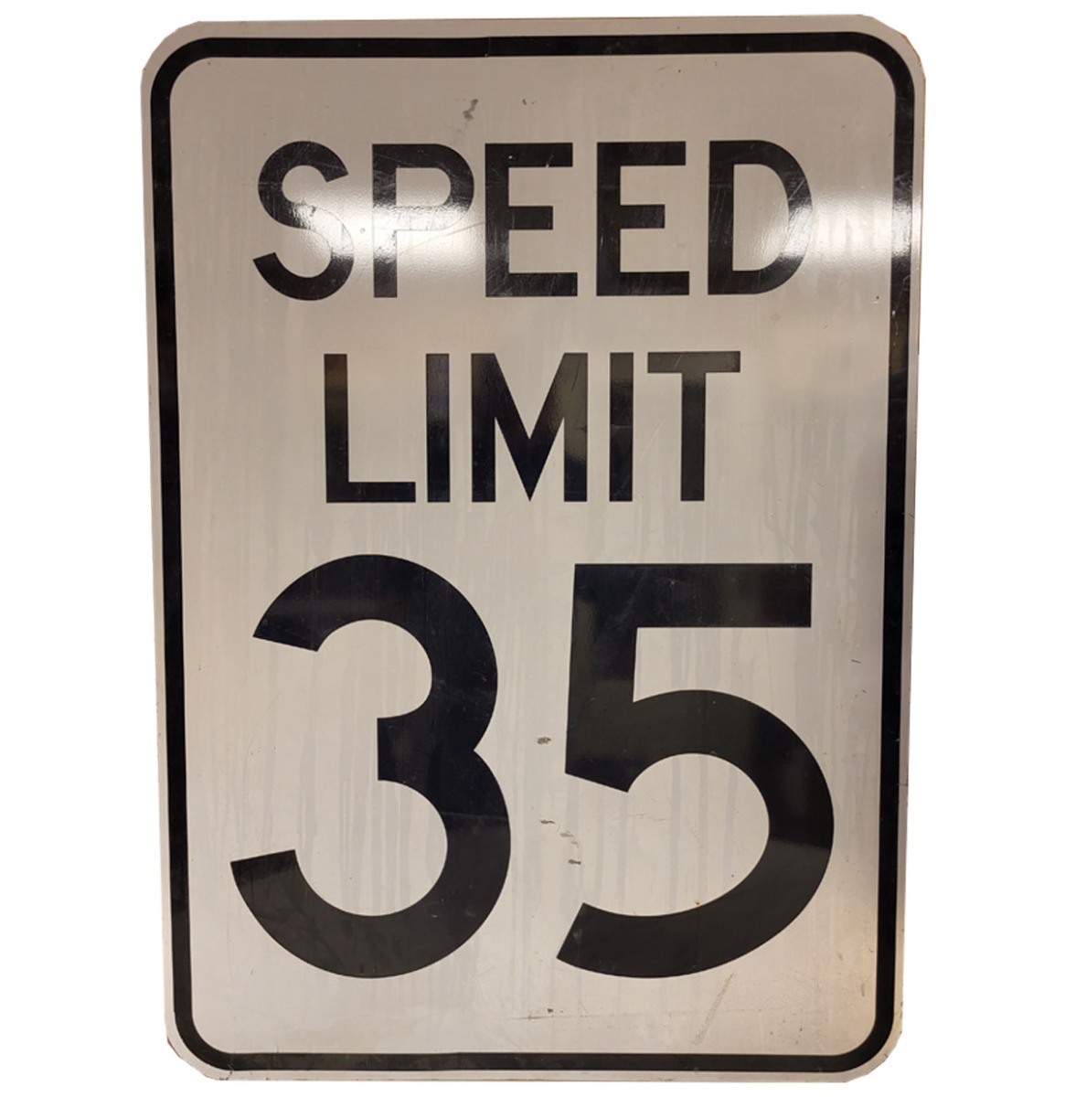 Speed Limit 35 Metalen Straatbord - Origineel - 107 x 77 cm | The Dutch Pickers