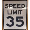 Speed Limit 35 Street Sign - Original 76