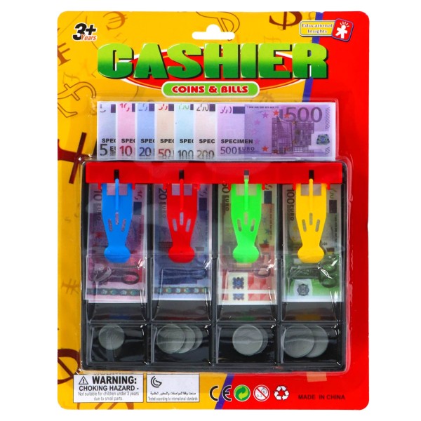 Speelgeld Deluxe Set Munten & Biljetten Euro's En Dollars |