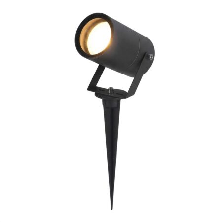 Spikey LED prikspot - GU10 4 Watt 345 lumen - Dimbaar - Kantelbaar - 2700K warm wit - IP65 Waterdicht - Zwart - Tuinspot - Pinspot | HOFTRONIC