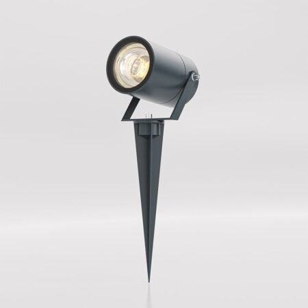 Spikey LED prikspot - GU10 5 Watt 400 lumen - Dimbaar - Kantelbaar - 3000K warm wit - IP65 Waterdicht - Antraciet - Tuinspot - Pinspot | HOFTRONIC