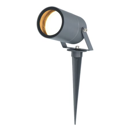 Spikey LED prikspot - GU10 fitting - Wandspot - IP65 Waterdicht - Dimbaar - Kantelbaar - Grondspies - Antraciet - Tuinspot | HOFTRONIC