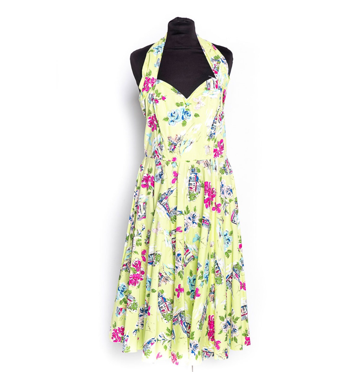 Spring Halter Swing Dress Apple-XL | 24% korting | Fiftiesstore