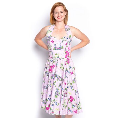 Spring Halter Swing Dress Purple-M | 24% korting | Vivien of Holloway
