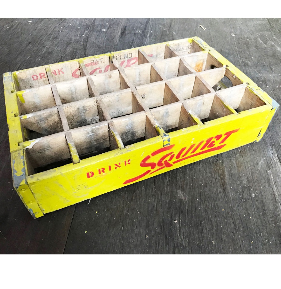 Squirt Soda Houten Flessenkrat - Origineel | Fiftiesstore