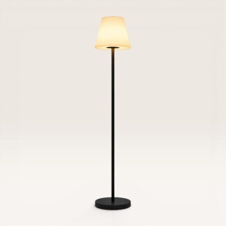 Staande lamp Nuvoro sole - Met afneembare voet en oplaadbaar via USB C of met solarenergie - Inclusief afstandsbediening om te kiezen uit zes RGB-kleuren | LUSENZ
