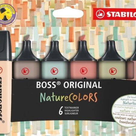 Stabilo Boss Naturecolors Etui 6 Kleuren | Stabilo