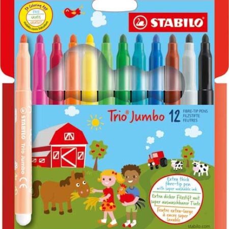 Stabilo Jumbo Viltstiften 12 Stuks | Stabilo