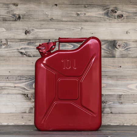 Stalen Jerrycan 10L - Rood - Duurzaam en Veelzijdig - Robuust - Perfect voor in de mancave - Exclusief drank | GELG
