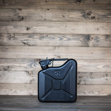 Stalen Jerrycan 5L - Zwart - Hoogwaardig staal - Decoratief Item - Origineel Cadeau | GELG