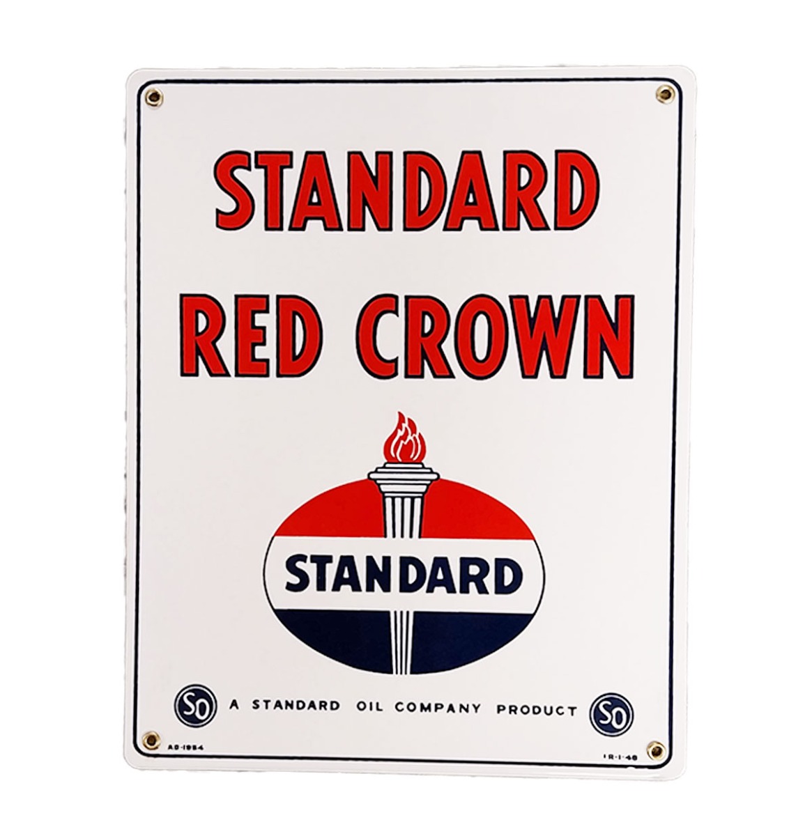 Standard Red Crown Emaille Bord - 38 x 30